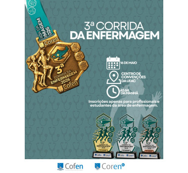 SOMENTE PARA PROFISSIONAIS E ESTUDANTES DE ENFERMAGEM - 3ª CORRIDA DA ENFERMAGEM
